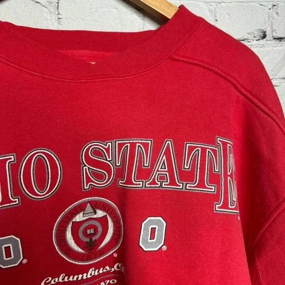 Galt Sand Ohio State University Red Oversized Crewneck Sweatshirt size XL - Picture 7 of 9